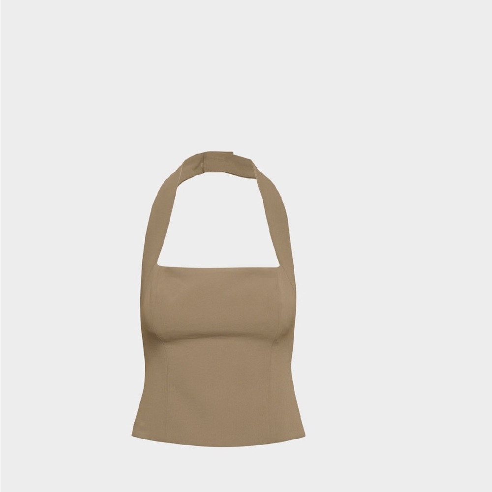 Aritzia Whisper Halter Top - Folio Brown - Picture 2 of 2